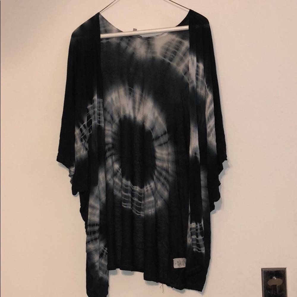 Black and white Tie dye cardigan